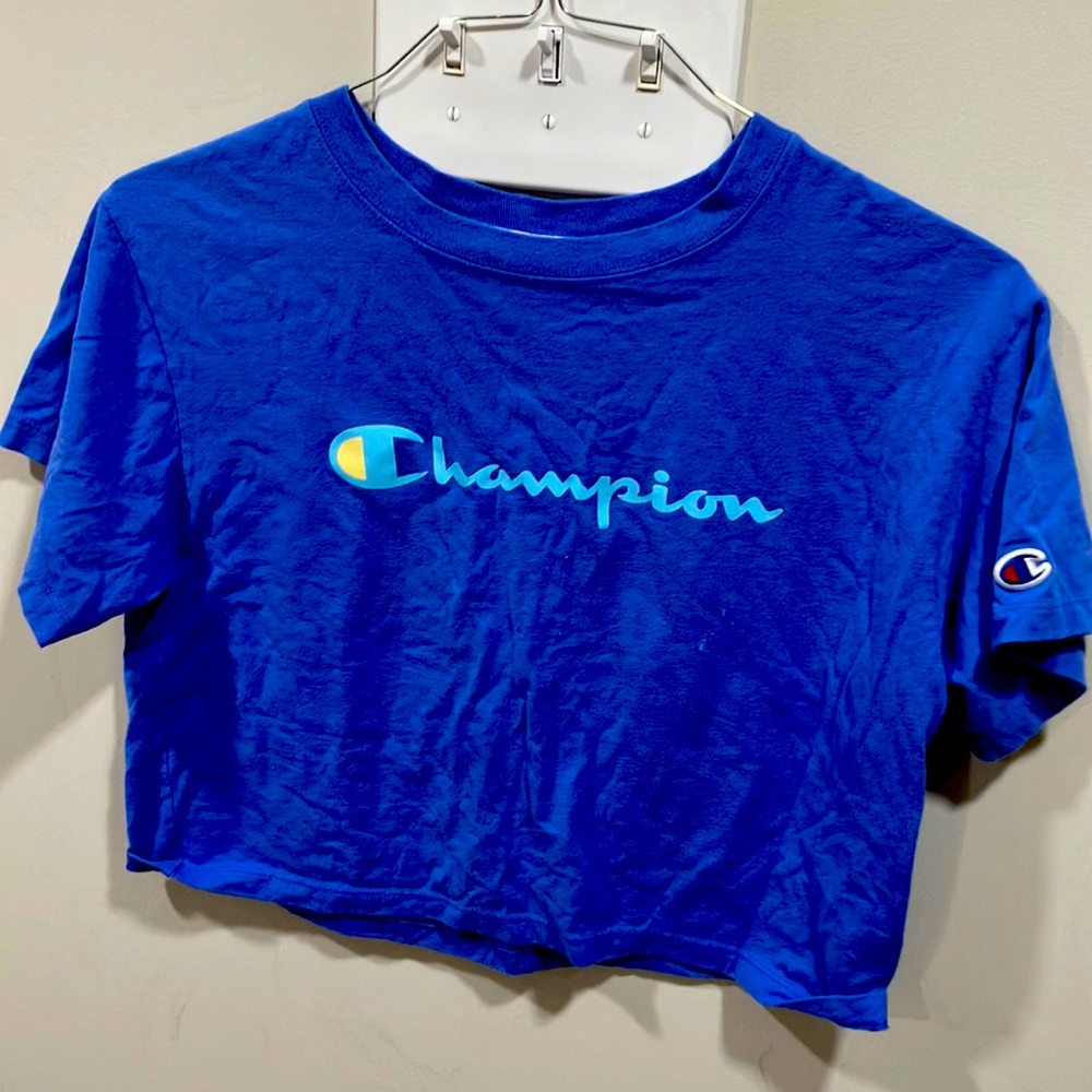 💙CHAMPION BLUE CROP TOP SMALL💙